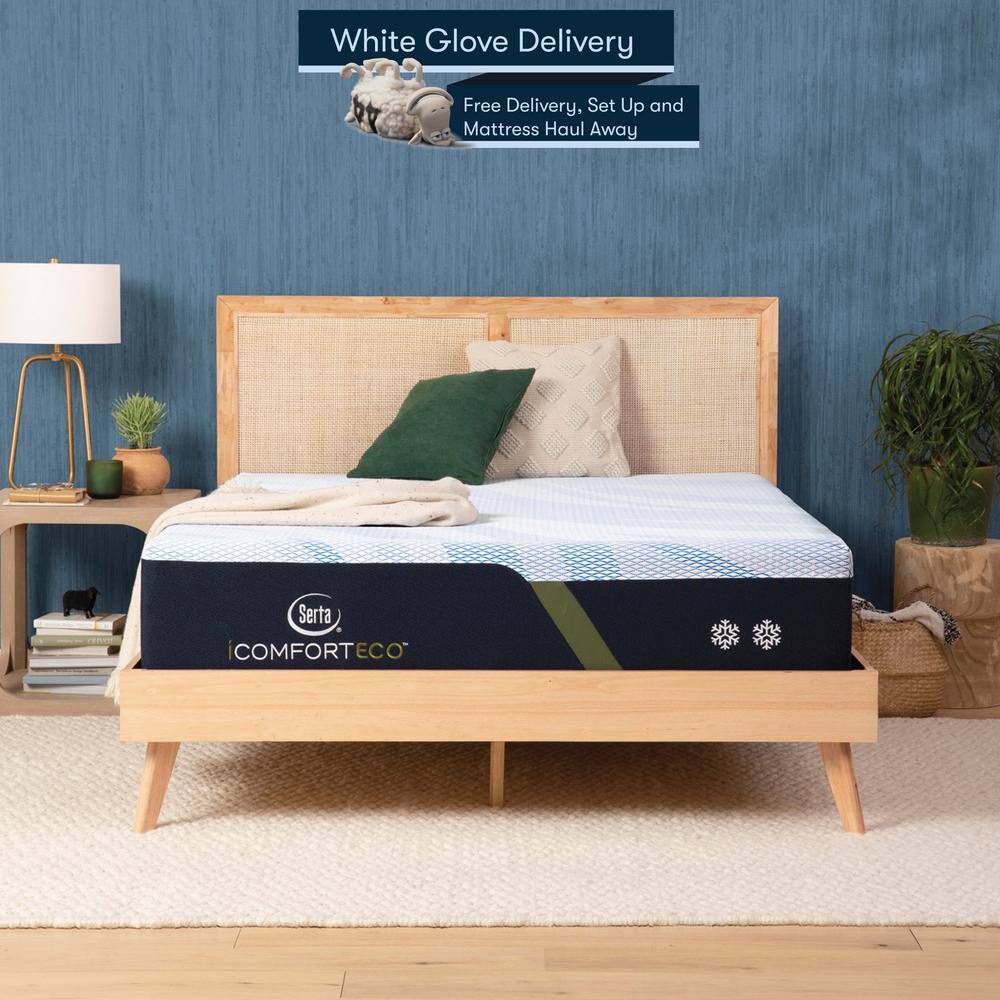 Serta iComfortECO F15GL Queen Firm 12.5 in. Memory Foam Mattress ...