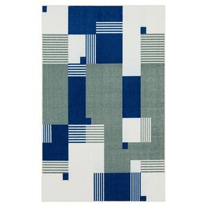 StyleWell Blue Tile Geo 3 ft. x 4 ft. Area Rug 22763 - The Home Depot