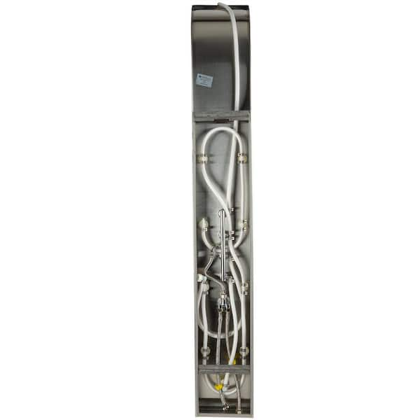 AKDY 65 in. 8-Jet Shower Panel System in Stainless Steel with 