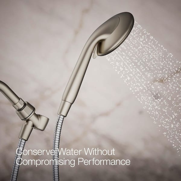 KOHLER Rosewood 6-Spray Patterns 4.9375 in. Wall Mount Fixed Shower Head in Vibrant Brushed Nickel