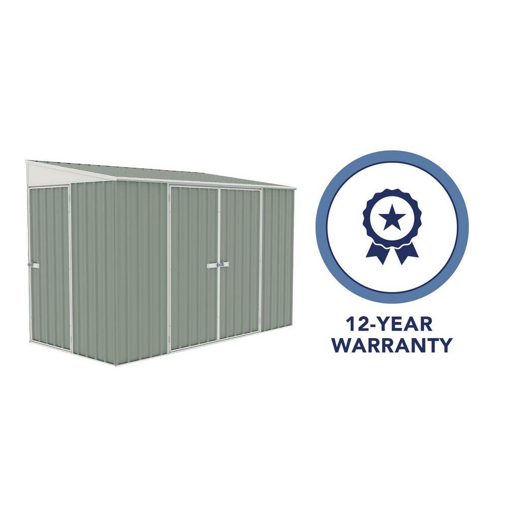 Durango 10' x 5' Pale Eucalypt Galvanized Steel Bike Shed