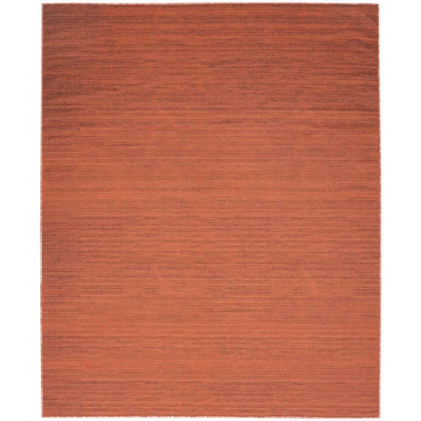 Nourison Washable Essentials Brick 8 ft. x 10 ft. All-over design Contemporary Area Rug