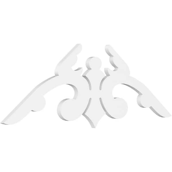 Ekena Millwork 1 in. x 48 in. x 18 in. (9/12) Pitch Milton Gable Pediment Architectural Grade PVC Moulding