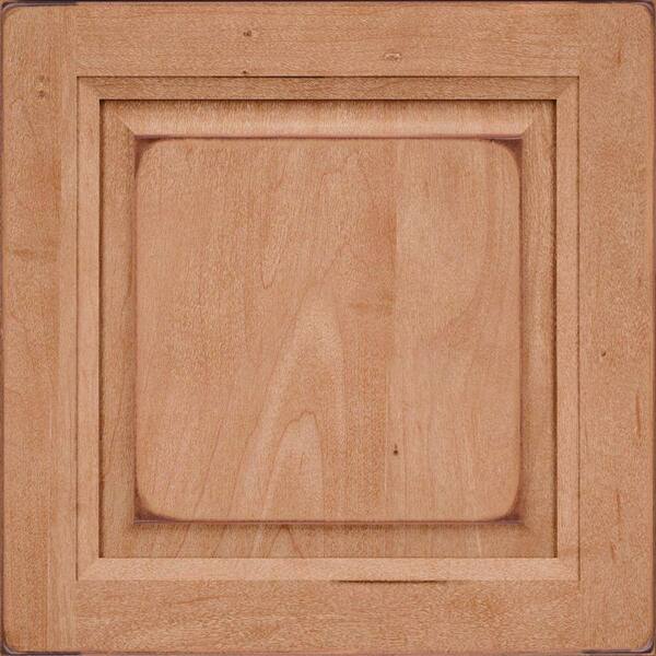 KraftMaid 15x15 in. Cabinet Door Sample in Victoria Maple Square in Burnished Ginger
