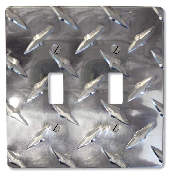 Hampton Bay Metallic 2-Gang Toggle Wall Plate (3-Pack)