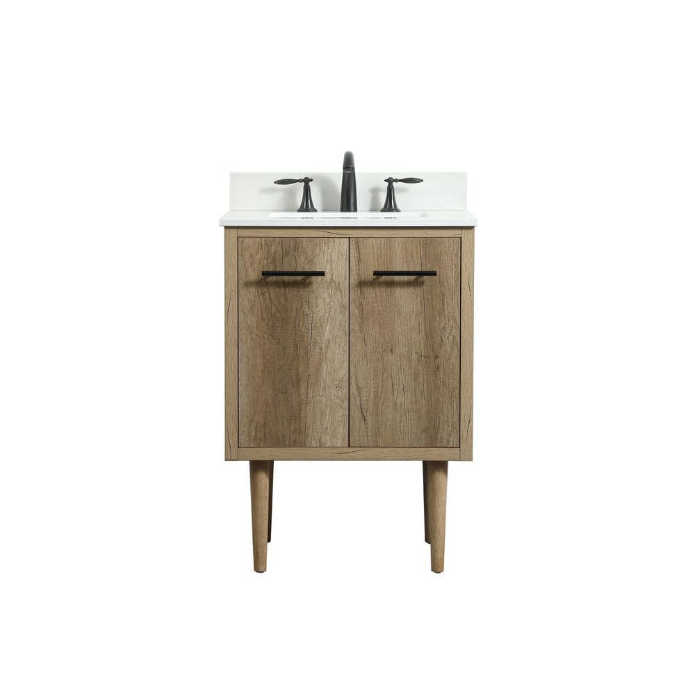 Simply Living 24 in. W x 19 in. D x 33.5 in. H Bath Vanity in Natural Oak w