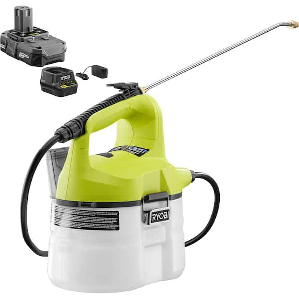 RYOBI ONE+ 18V Cordless Battery 1 Gal. Chemical Sprayer with 2.0 Ah Battery and Charger