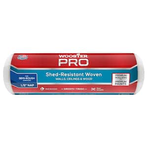9 in. x 1/2 in. High-Density Fabric Pro White Woven Roller Cover Applicator/Tool