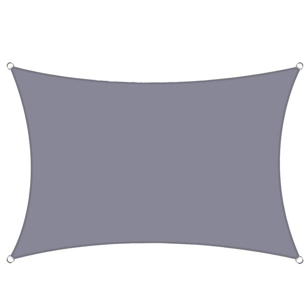 6 ft. x 10 ft. Gray Rectangle Sun Shade Sail for Backyard Deck Outdoor price history on PriceWatchPro