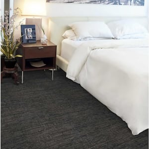 Essence - Wrought - Black 13.2 ft. 47.19 oz. Polyester Pattern Installed Carpet