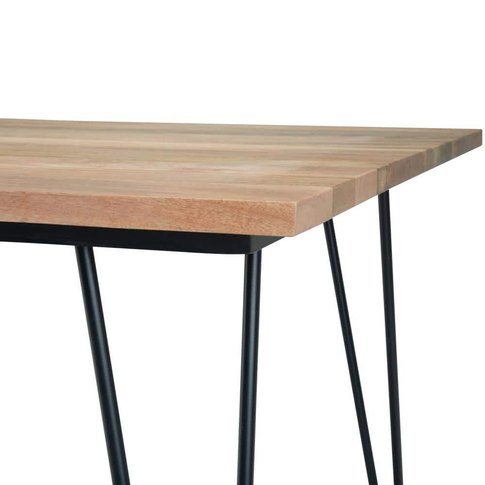 Hunter Solid Wood 66" Rectangular Dining Table in Natural