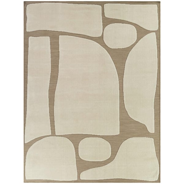 BALTA Dulcie Tan 7 ft. 10 in. x 10 ft. Abstract Indoor/Outdoor Area Rug