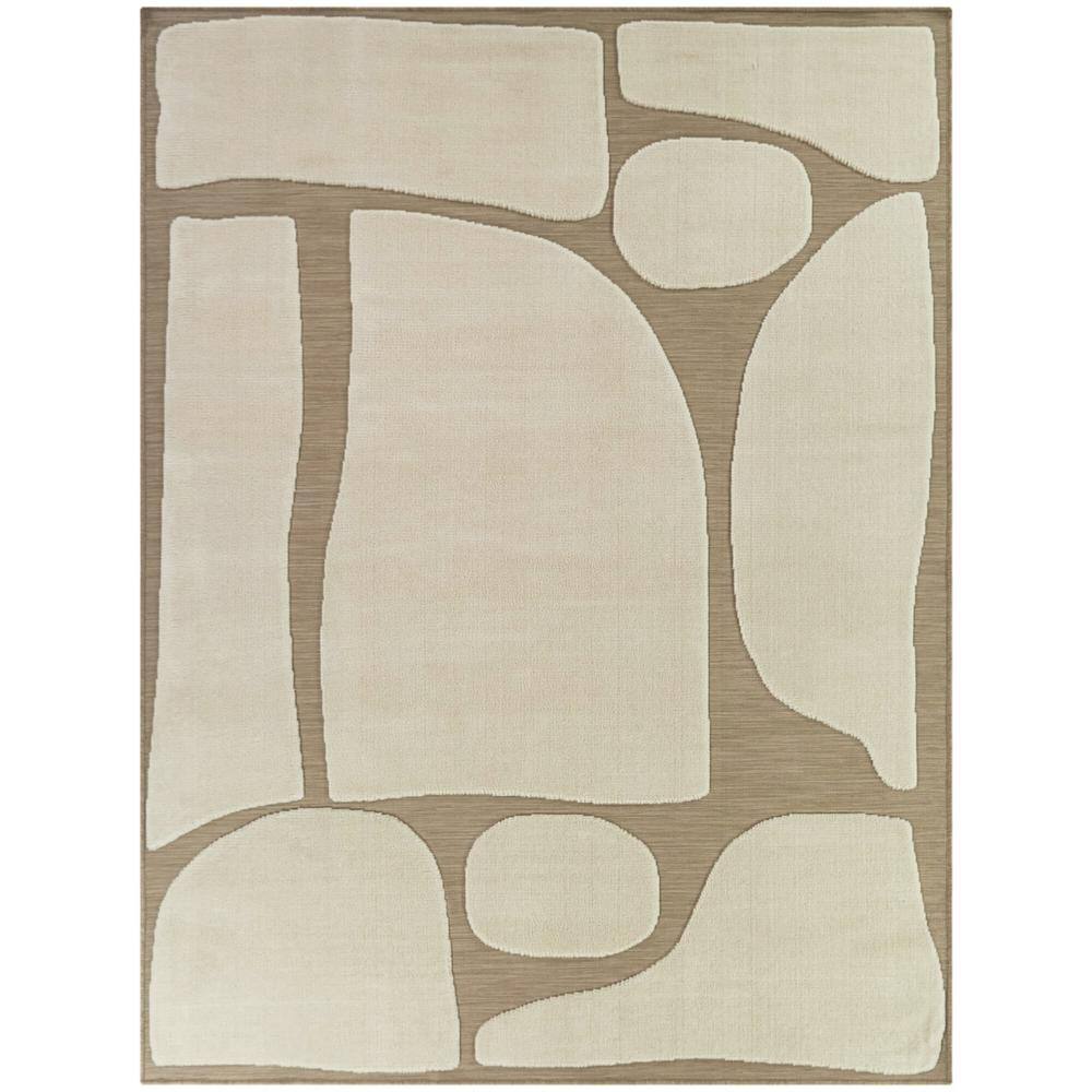 Dulcie Tan 7 ft. 10 in. x 10 ft. Abstract Indoor/Outdoor Area Rug 3116267 The Home Depot