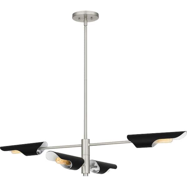 Quoizel Leoni 4-Light Brushed Nickel Chandelier