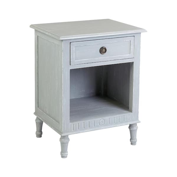 East At Main Adeline Light Grey Nightstand