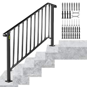 4 ft. Stair Railing Fits 4-Step or 5-Step Black Handrail Picket