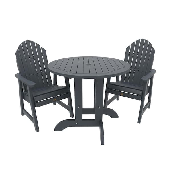 Highwood Muskoka 3-Pieces Round Bistro Recycled Plastic Outdoor Dining Set