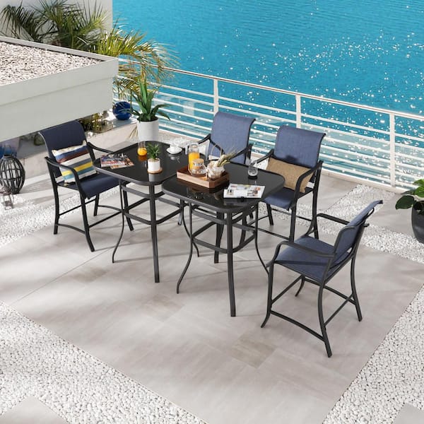 Patio Festival 6-Piece Metal Bar Height Outdoor Dining Set