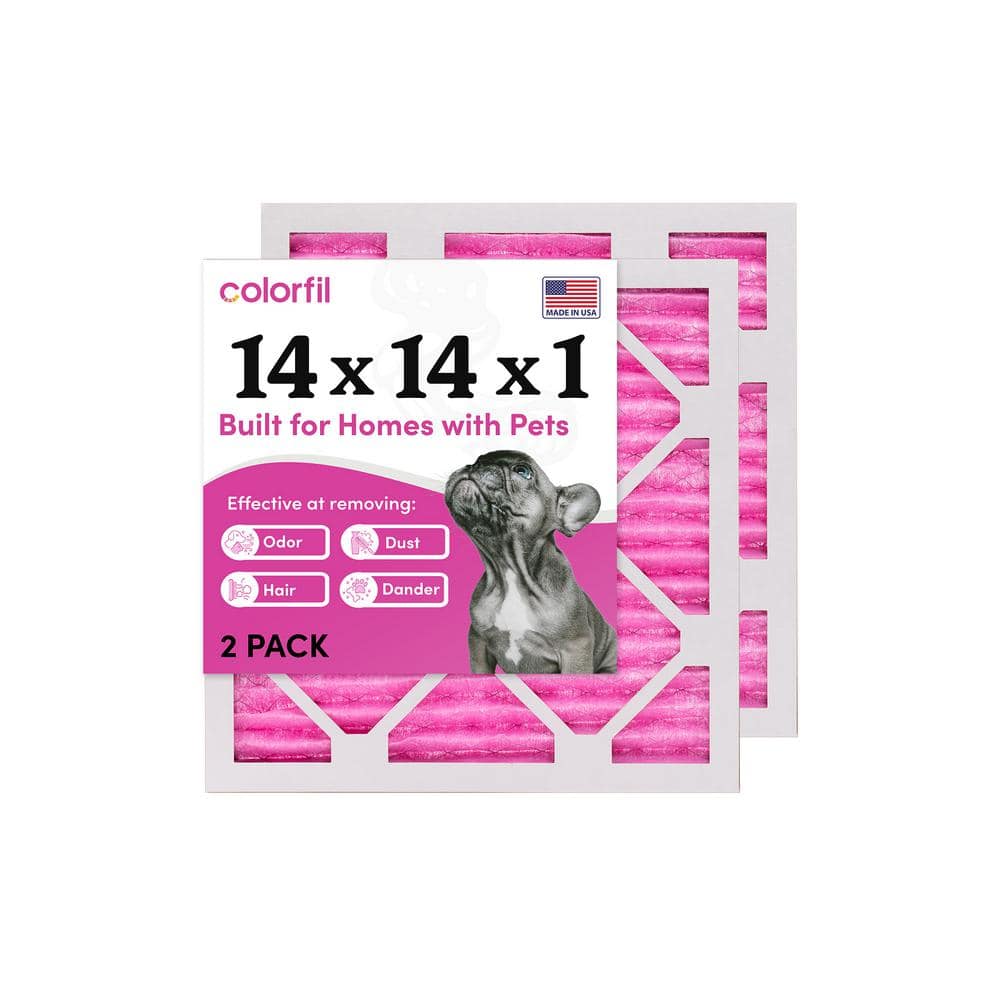 14 in. x 14 in. x 1 in. Odor Removal and Color Changing Pleated Furnace Air