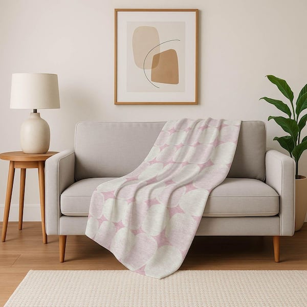 Premium Machine Washable ASB870 Pink 50 in. x 70 in. Sherpa Throw Blanket