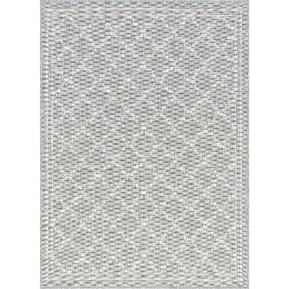 Tayse Eco Area Rug ECO1304 Transitional Gray Simple Loops 7  10  x 10  2  Rectangle