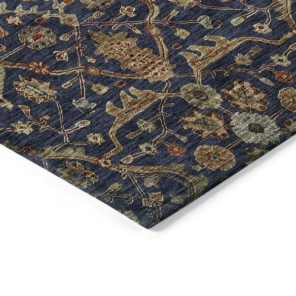Chantille Machine Washable Indoor/Outdoor Abstract ACN1130 Navy 2 ft. 3 in. x 7 ft. 6 in. Area Rug