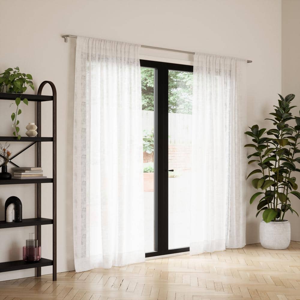 Matte Nickel Adjustable Blackout Curtain Rod 48-88"