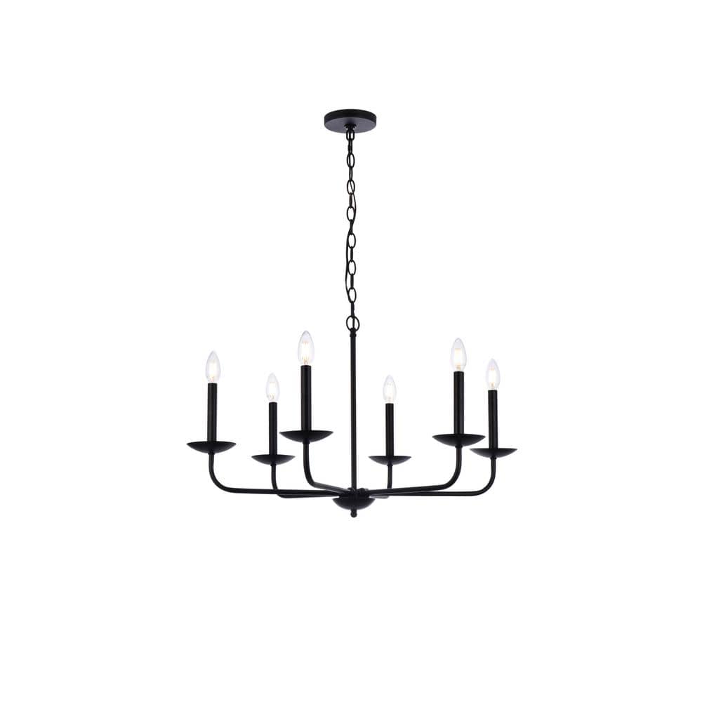 Home Living 60-Watt 6-Light Pendant Light with No Shade, No Bulbs Included