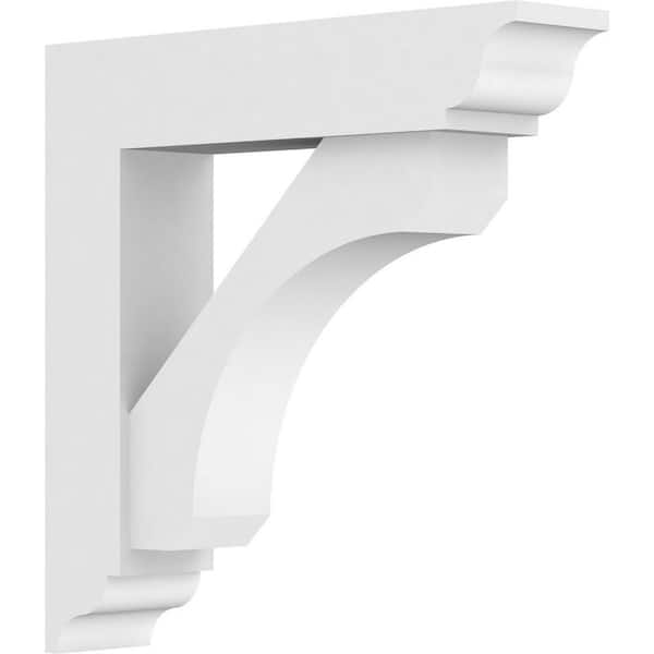 Ekena Millwork Standard Legacy 3 in. W x 14 in. H x 14 in. D Signature Urethane Polyurethane Bracket With Traditional Ends