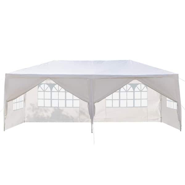Cisvio 20 ft. x 10 ft. 6-Sides 2-Doors Waterproof Tent with Spiral Tubes for Household, Wedding, Party, Parking Shed XH