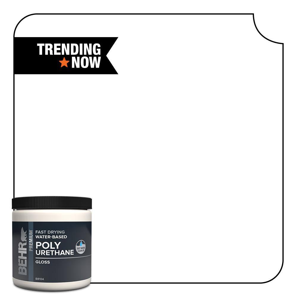 8 oz. Gloss Clear Fast Drying Water-Based Interior Polyurethane