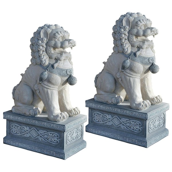 Design Toscano Giant Foo Dog of the Forbidden City Sculpture (2-Piece ...