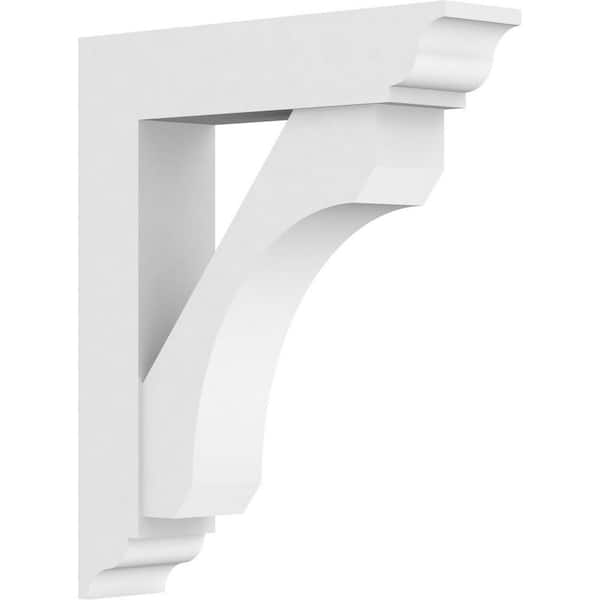Ekena Millwork Standard Legacy 5 in. W x 26 in. H x 20 in. D Signature Urethane Polyurethane Bracket With Traditional Ends