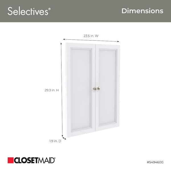 ClosetMaid Selectives 23.50 in. W White Decorative Panel Doors For