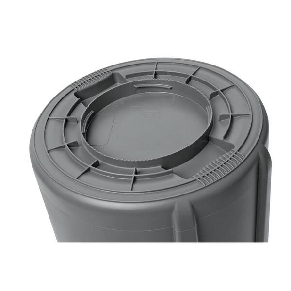 Rubbermaid Commercial Products Slim Jim 23 Gal. Gray Vented Outdoor Trash  Can (4-Pack) 2001581-4 - The Home Depot