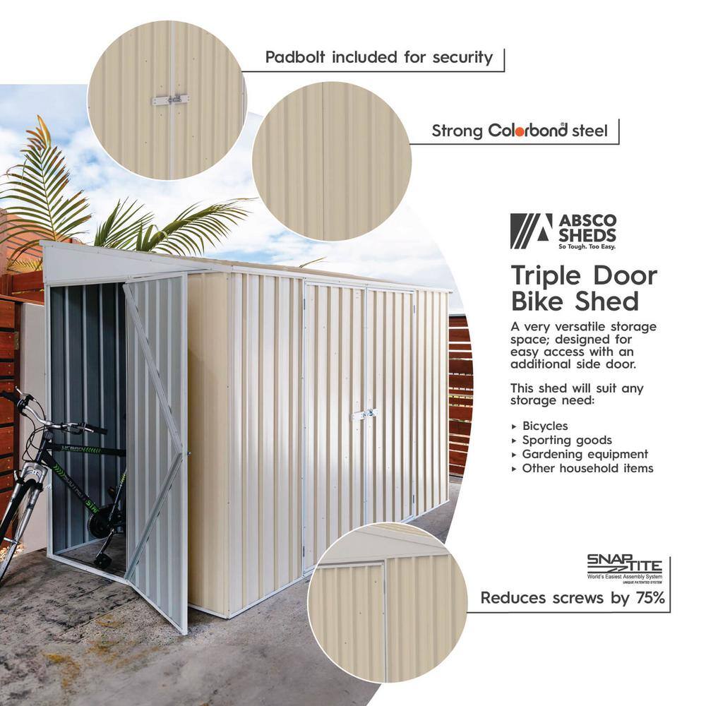Durango 10' x 5' Cream Metal Lean-To Storage Shed