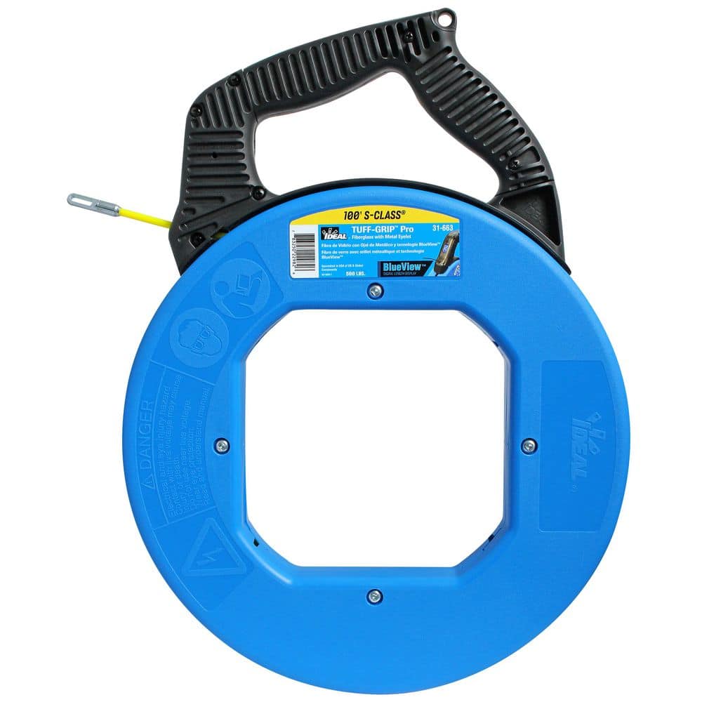 IDEAL 100 ft. S-Class Blue View Digital Display Fish Tape with Eyelet ...