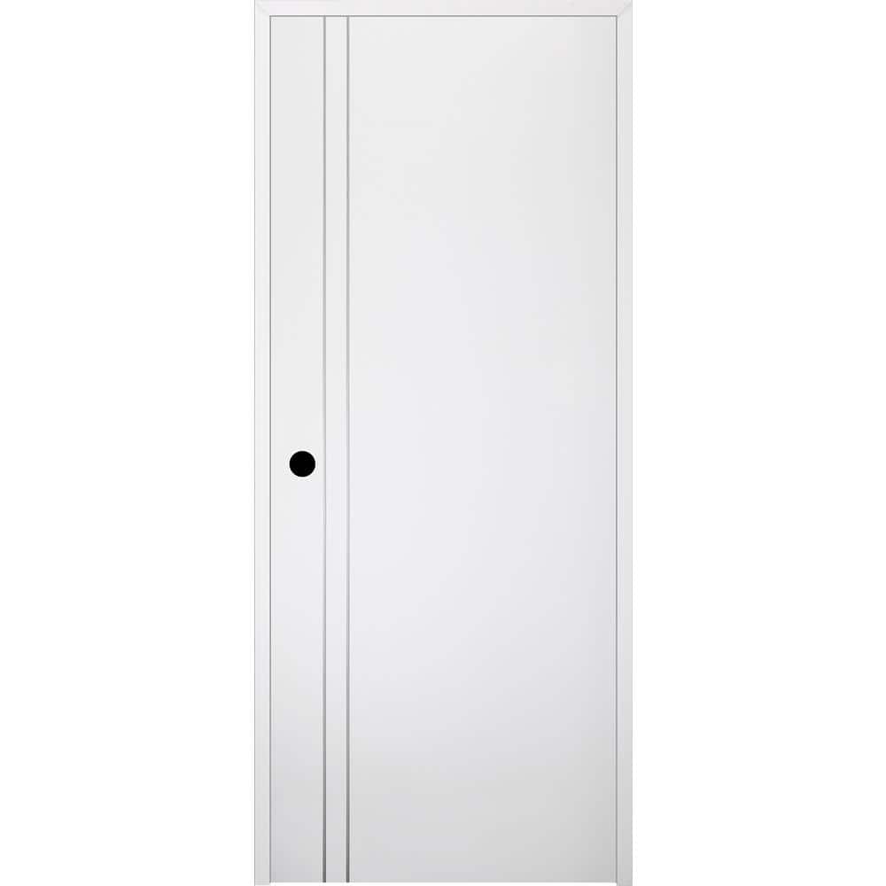 32 in. x 80 in. Smart Pro_2V Right-Hand Solid Composite Core Polar White Prefinished Wood Single Prehung Interior Door price history on PriceWatchPro