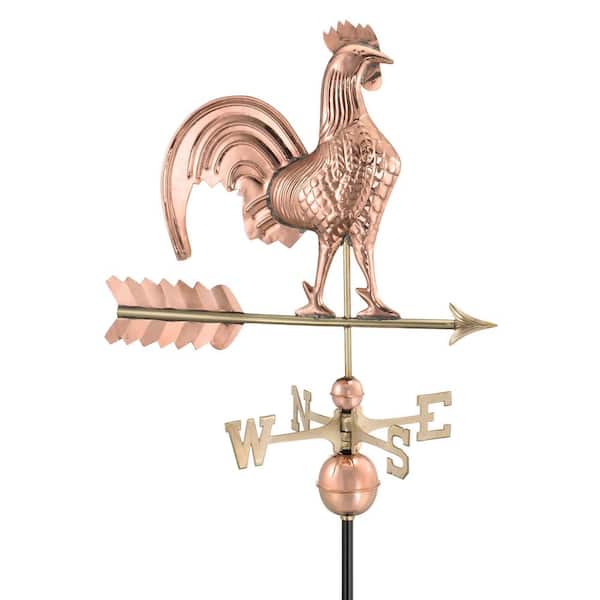 Good Directions Rooster Weathervane - Pure Copper