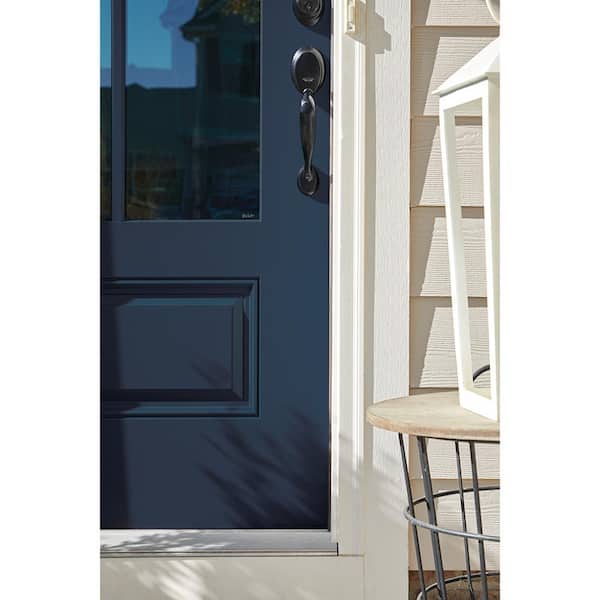 JELD-WEN 36 in. x 80 in. Left-Hand 4 Lite Clear Glass Revival Blue