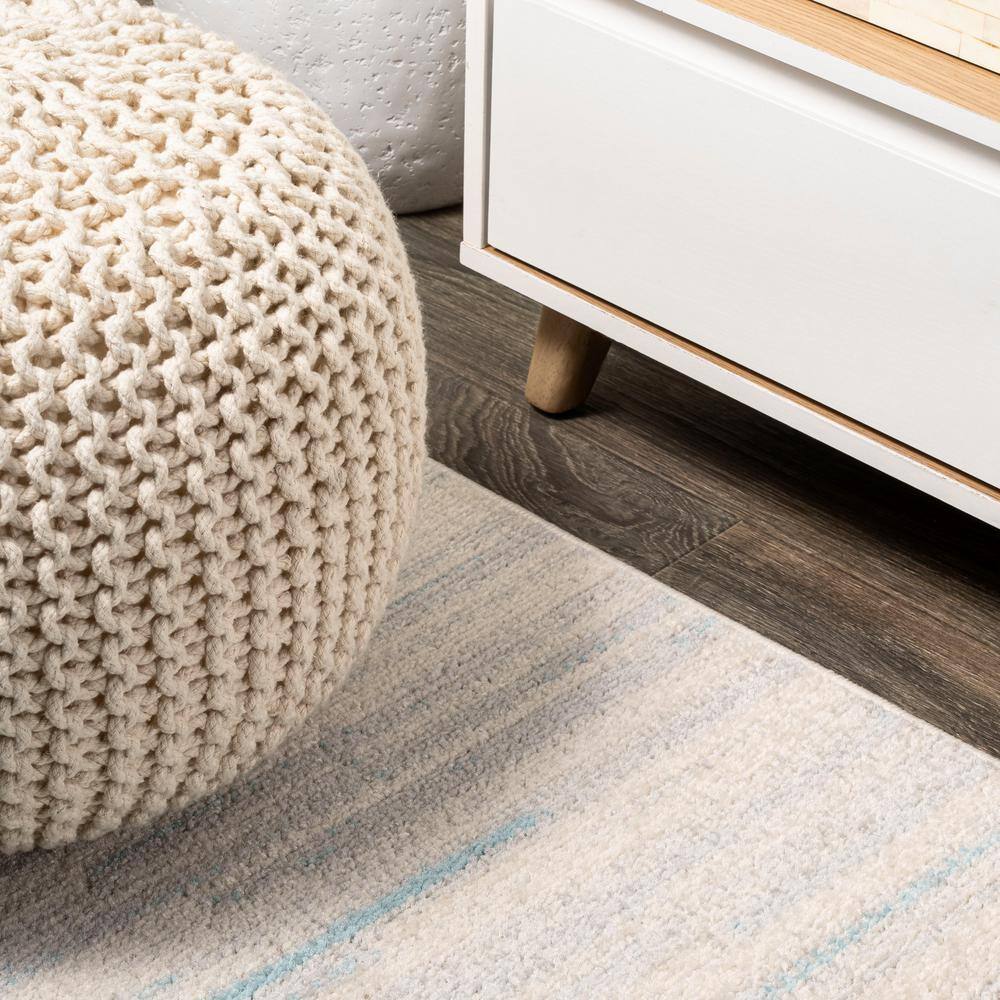 Coastal Stripe Navy & Cream 8' x 10' Synthetic Area Rug