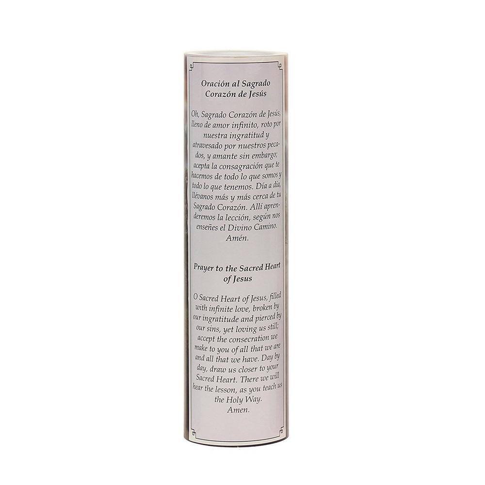 Divine Glow 8" Multi-Color LED Flameless Prayer Pillar Candle