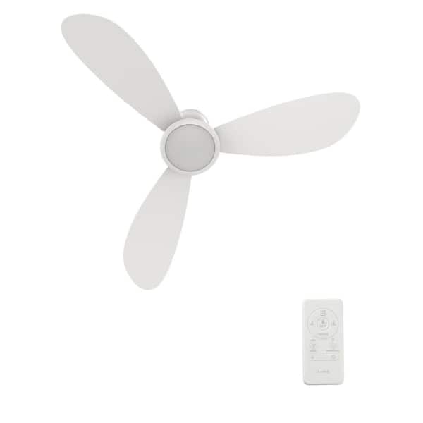 CARRO Fayette II 52 in. Integrated LED Indoor/Outdoor White Smart Ceiling Fan with Light, Remote Works with Alexa/Google Home