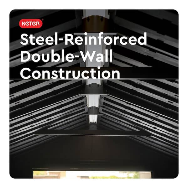 Keter Newton Plus 7.5 ft. W x 15 ft. D Durable Resin Plastic