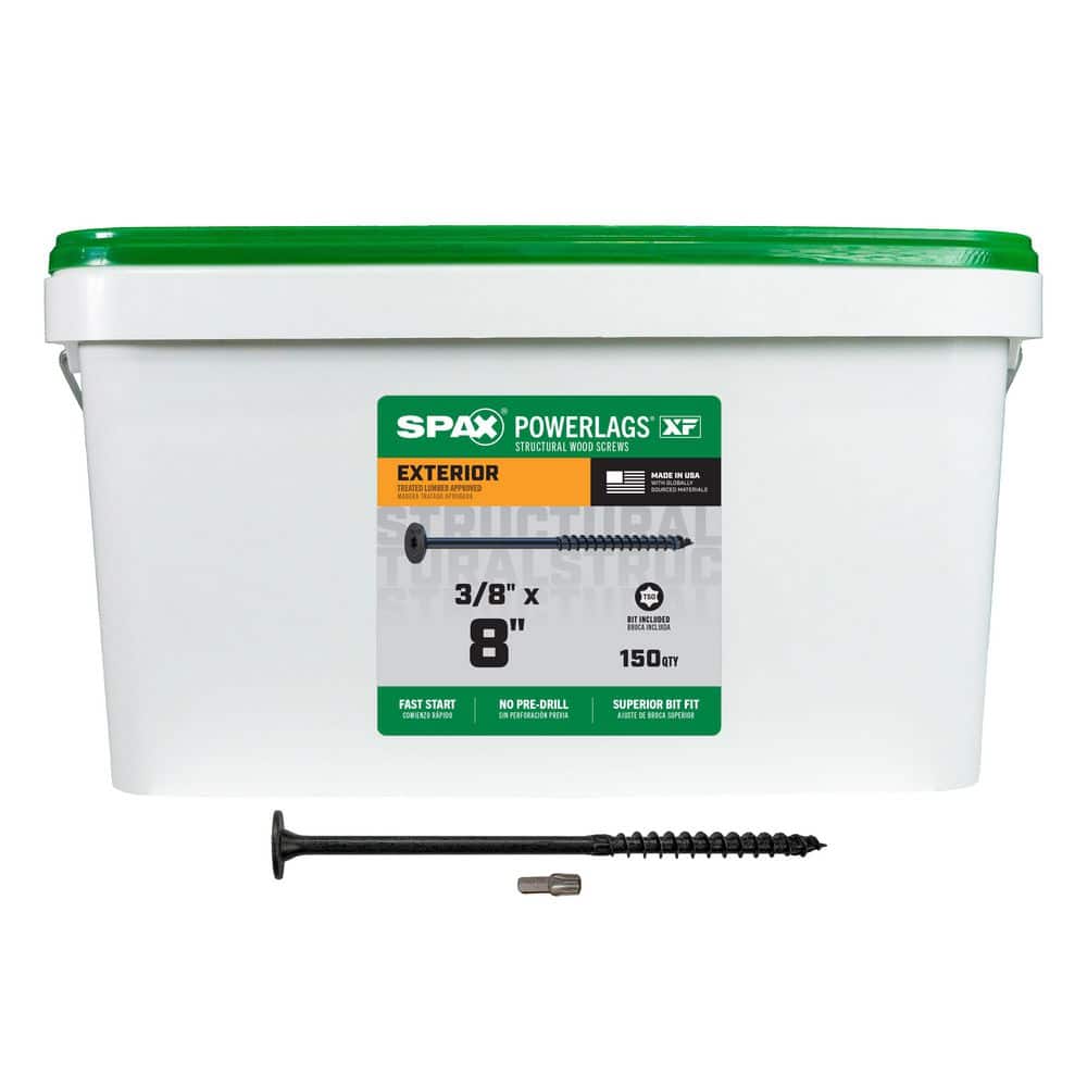 3/8 in. x 8 in. Black Powerlags XF Exterior T50 T-Star Pancake Head Structural Wood Lag Screws (150 pcs) price history on PriceWatchPro
