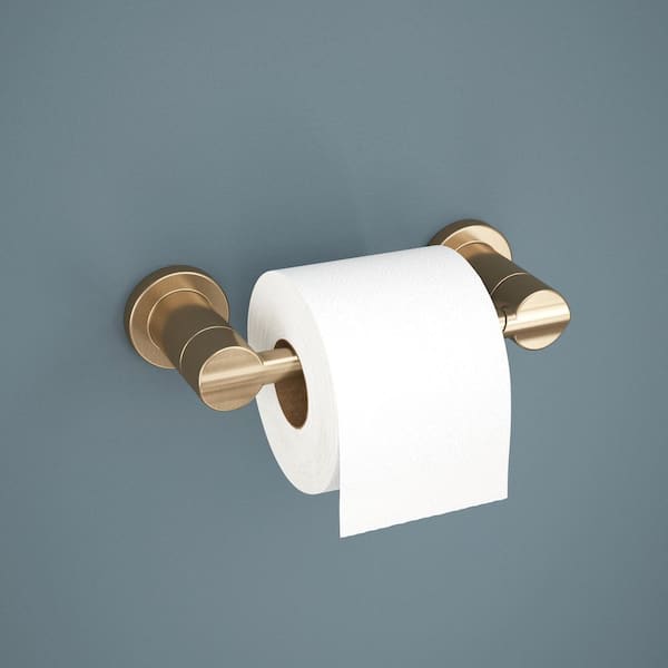 Nicoli Wall Mounted Pivot Arm Toilet Paper Holder, 1-Piece, Champagne Bronze