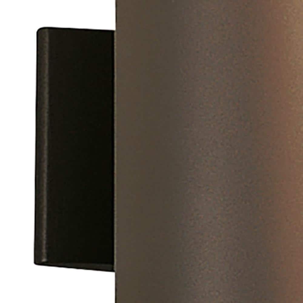 Bronze 15" Modern Cylinder Wall Sconce