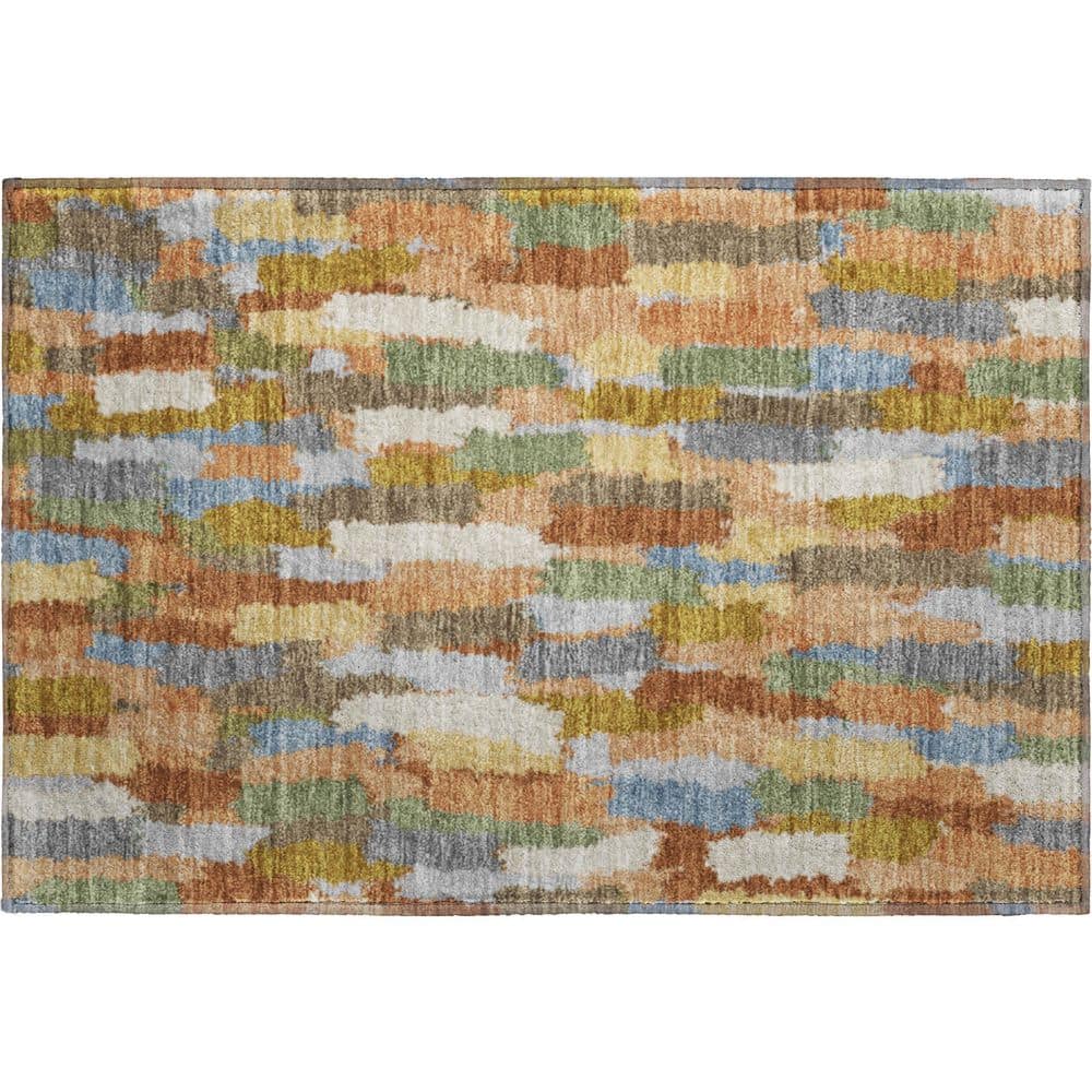 Mayfield Premium Machine Washable Abstract AMF2437 Copper 2 ft. x 3 ft. Accent Rug price history on PriceWatchPro