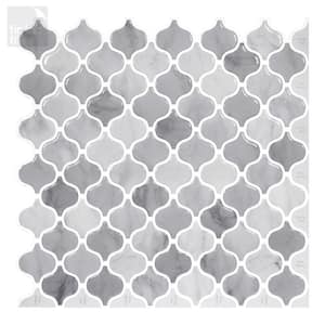 Thicker Damask Marble 12 in. x 12 in. PVC Peel and Stick Tile (10 sq. ft./10)