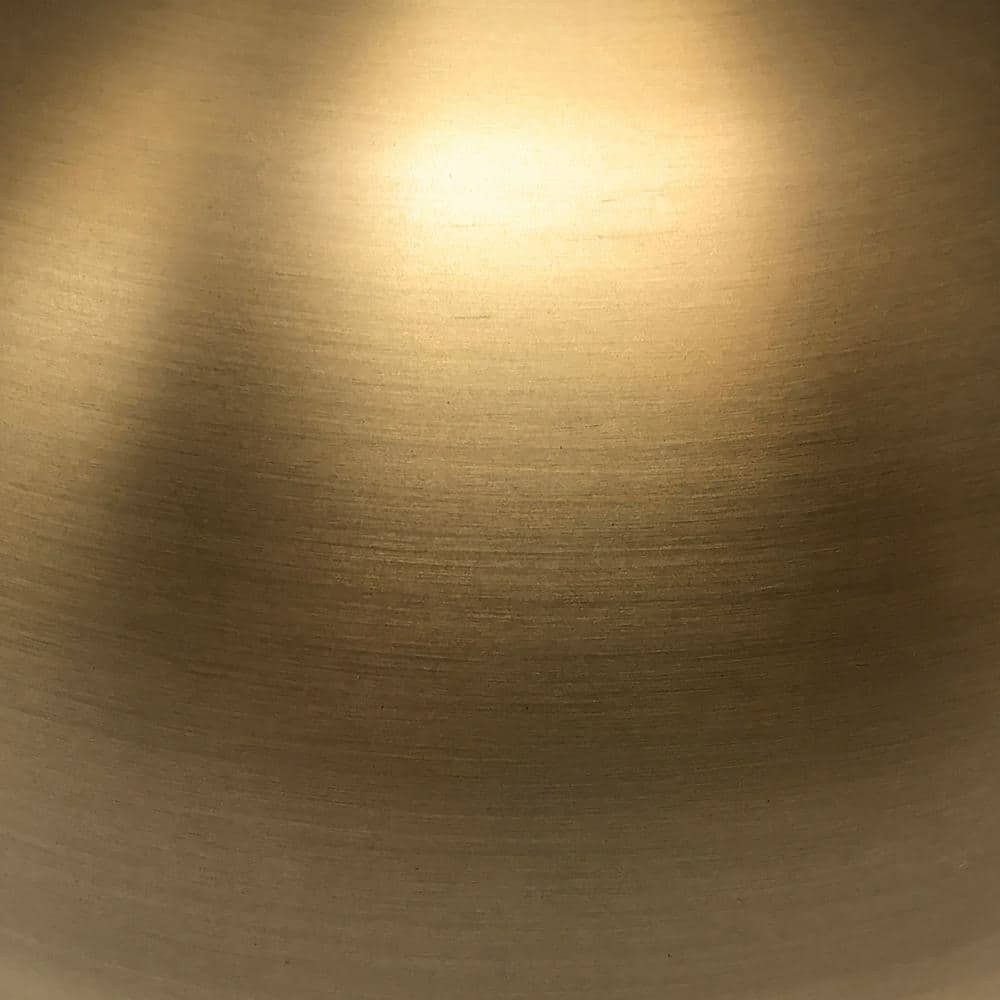 Gold Arc Floor Lamp with Clear Glass Shade